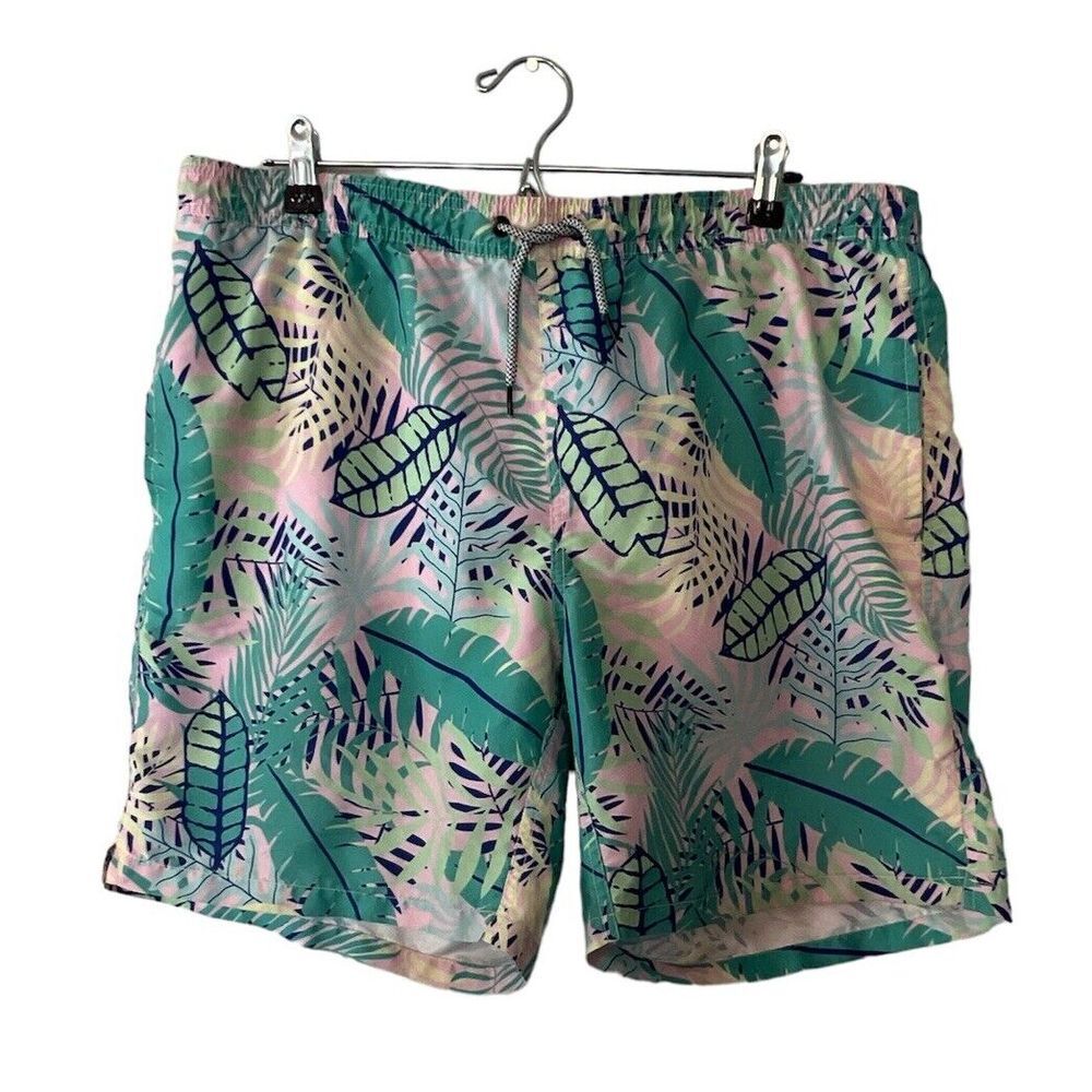 Maamgic Men's Swim Trunks Hawaiian Print Quick Dry Shorts‎ 7" Inseam Size XXL